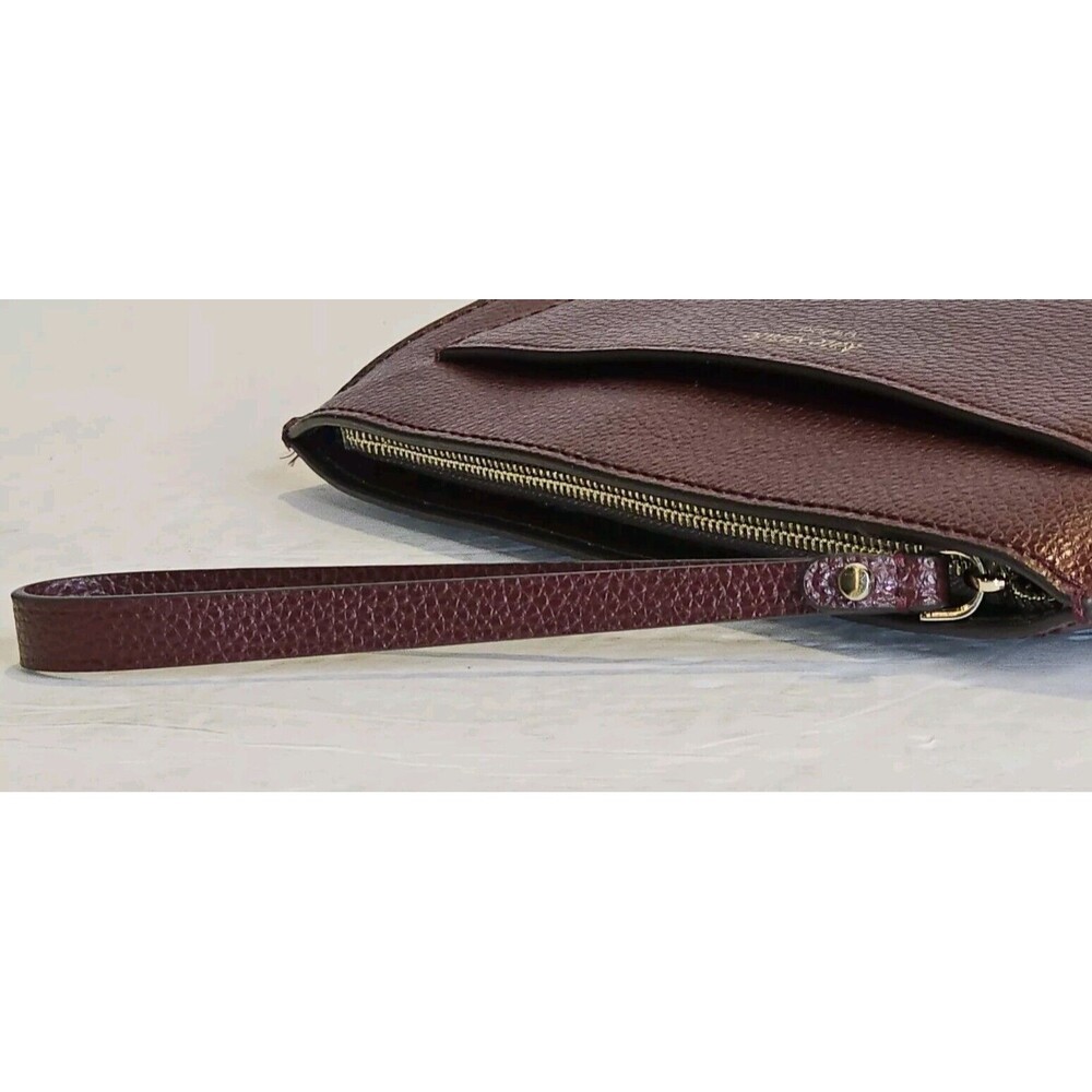 Kate Spade Wine Colored Front Slip Pocket Zippered Closure Wristlet Purse NWOT - Picture 6 of 8